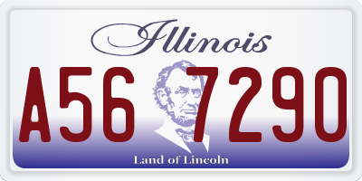 IL license plate A567290