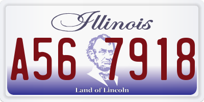 IL license plate A567918