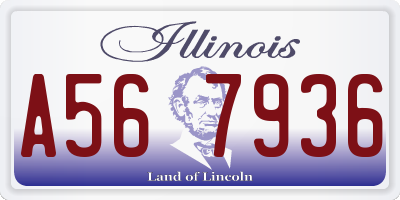 IL license plate A567936