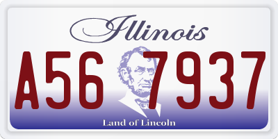 IL license plate A567937