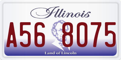 IL license plate A568075