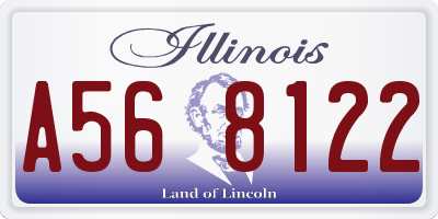 IL license plate A568122