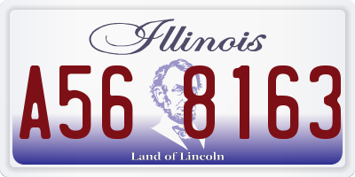 IL license plate A568163
