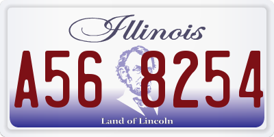 IL license plate A568254