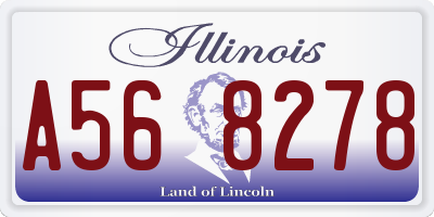 IL license plate A568278