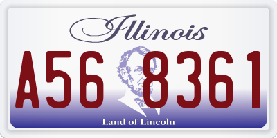 IL license plate A568361