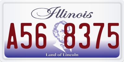 IL license plate A568375
