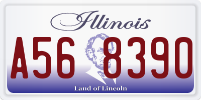 IL license plate A568390