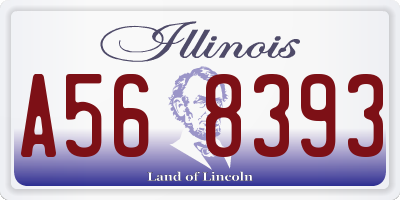 IL license plate A568393