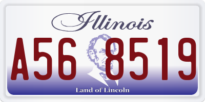 IL license plate A568519