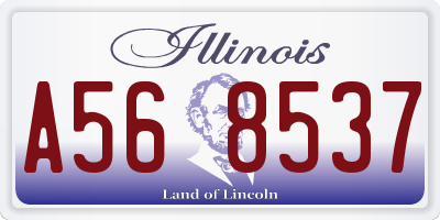 IL license plate A568537