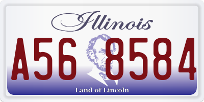 IL license plate A568584