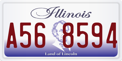 IL license plate A568594