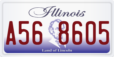 IL license plate A568605