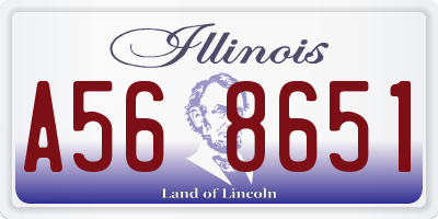 IL license plate A568651