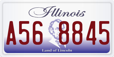 IL license plate A568845