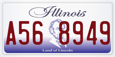 IL license plate A568949