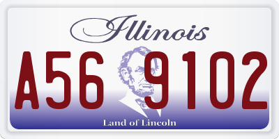 IL license plate A569102