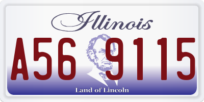 IL license plate A569115