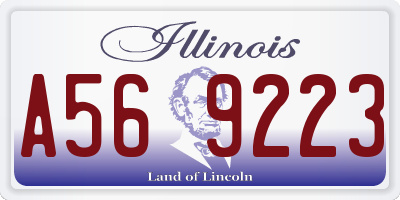 IL license plate A569223