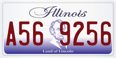 IL license plate A569256