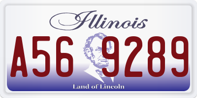 IL license plate A569289