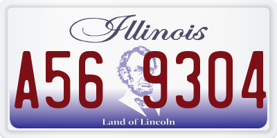 IL license plate A569304