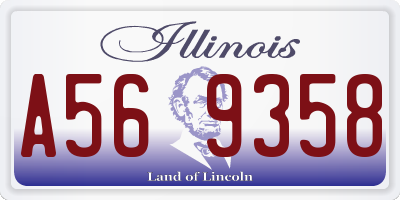 IL license plate A569358