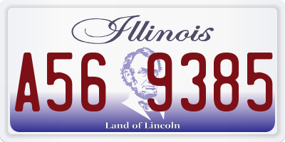 IL license plate A569385