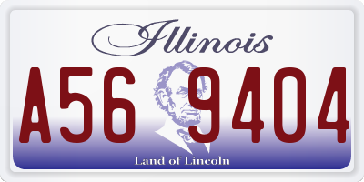 IL license plate A569404