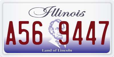 IL license plate A569447
