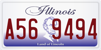 IL license plate A569494