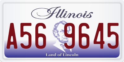 IL license plate A569645