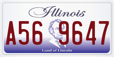 IL license plate A569647