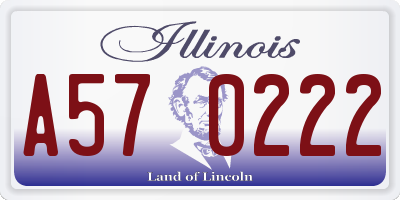 IL license plate A570222