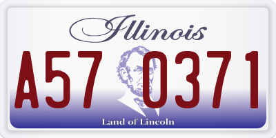 IL license plate A570371