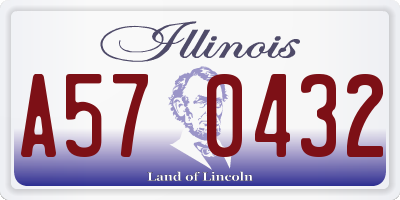 IL license plate A570432