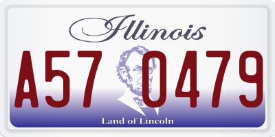 IL license plate A570479