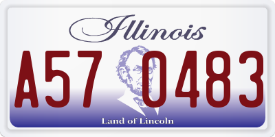 IL license plate A570483