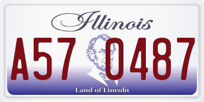 IL license plate A570487