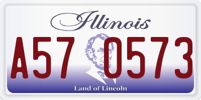IL license plate A570573