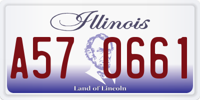 IL license plate A570661