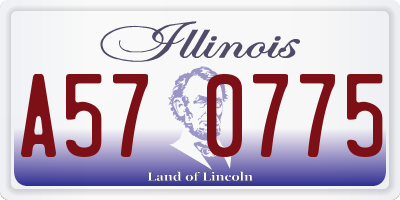 IL license plate A570775