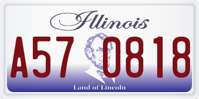 IL license plate A570818