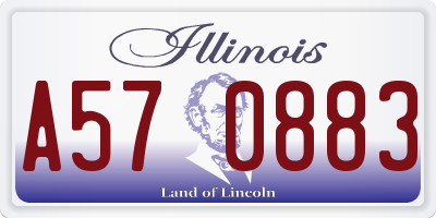 IL license plate A570883