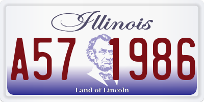 IL license plate A571986