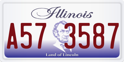 IL license plate A573587