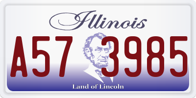 IL license plate A573985