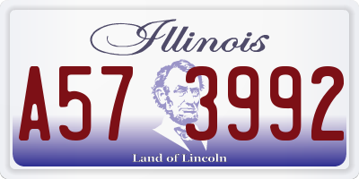IL license plate A573992