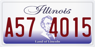 IL license plate A574015